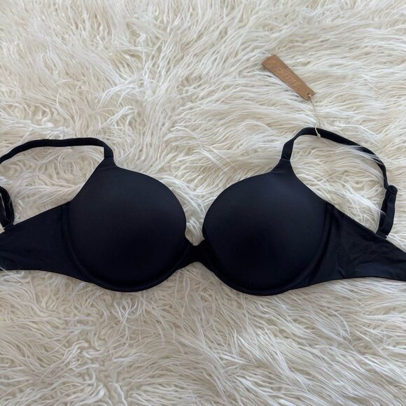 Skims Fits Everybody Push-Up Bra Onyx Size 32DDD - Picture 1 of 8